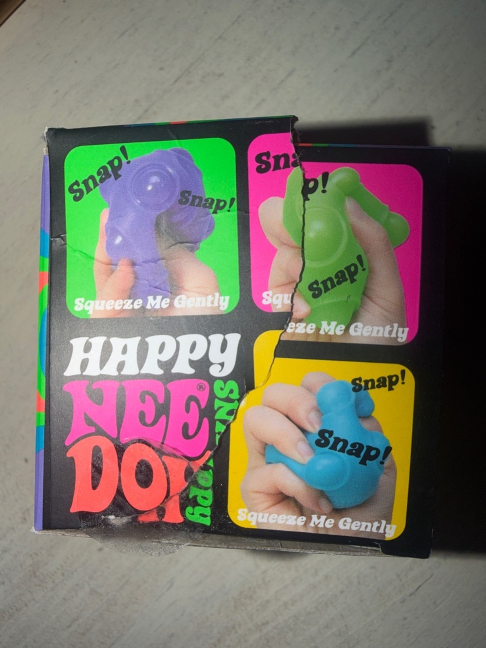 Happy NeeDoh Snap Sensory Toy - Green *open box torn *